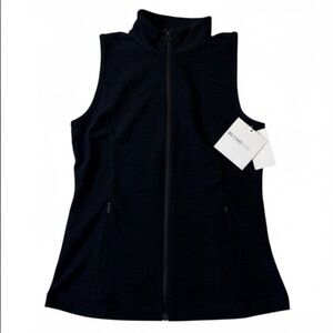 Beyond Yoga NWT Venice Zip-Front Vest in Darkest Night